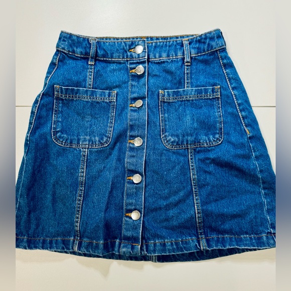 NEW Back To School Mini Denim Skirt Size 4 / X SMALL - Picture 6 of 16